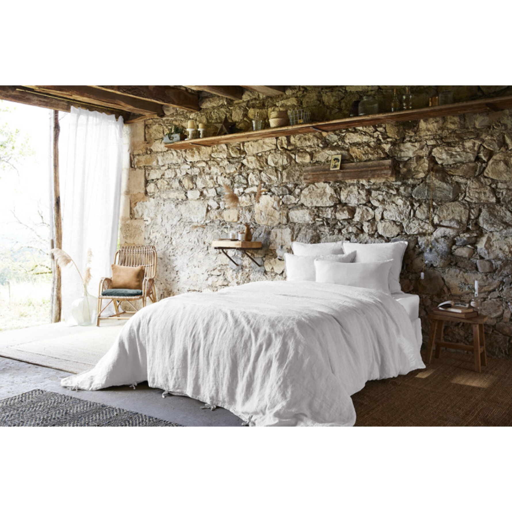 Housse de Couette 260 x 240 cm en Lin Lavé - SOLINE