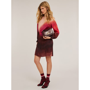 Motivi - Vestito sfumato in raso - Fucsia