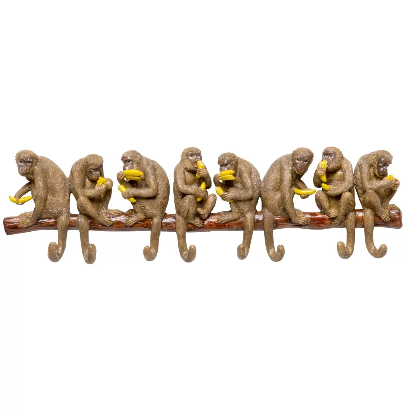 Portemanteau mural singes bananes 57cm Kare Design