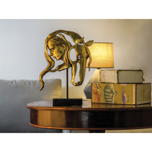 Scultura Donna con cavallo Opium in poliresina