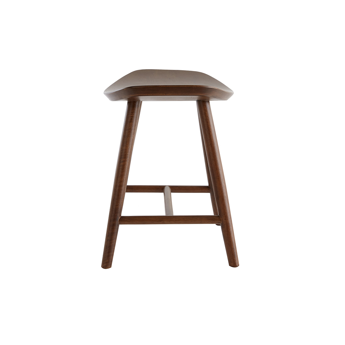 Tabouret bas bois foncé H46.5 DEMORY