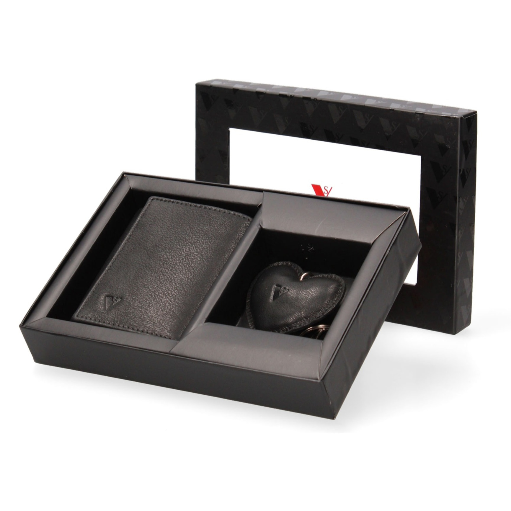 Set portafoglio e portachiavi uomo in vera pelle - Valentinio - 10.0 x 8.0 x 3.0 cm