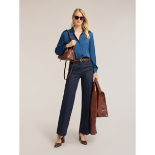 Motivi - Camicia in raso - Blu
