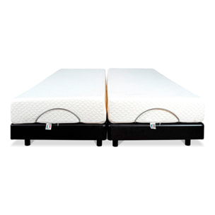 Ensemble Duo Superflex 2 places | Sommiers électriques + Matelas Mémoire de forme