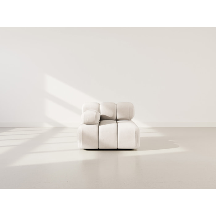 Ruby - module d'assise gauche en velours texturé - Beige