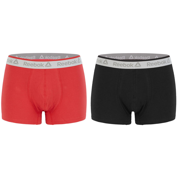 Pack 2 boxer reebok en color negro y rojo para hombre