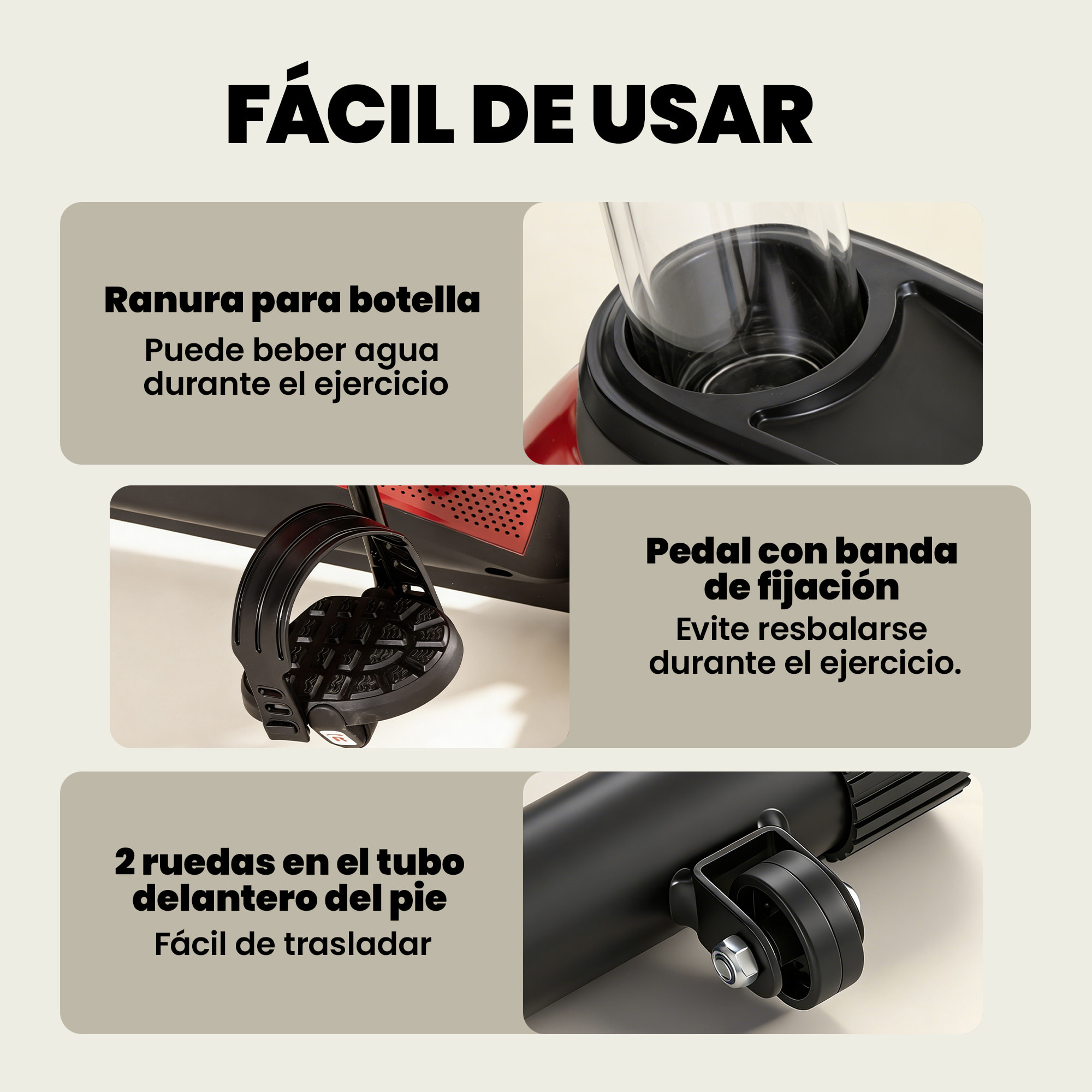Bicicleta Estática con Respaldo, 8 Niveles Resistencia Magnética, Bicicleta Estática para Casa, con Volante, Asiento Ajustable, Monitor LCD, Pulsómetro, Soporte de Teléfono y Ruedas, Rojo