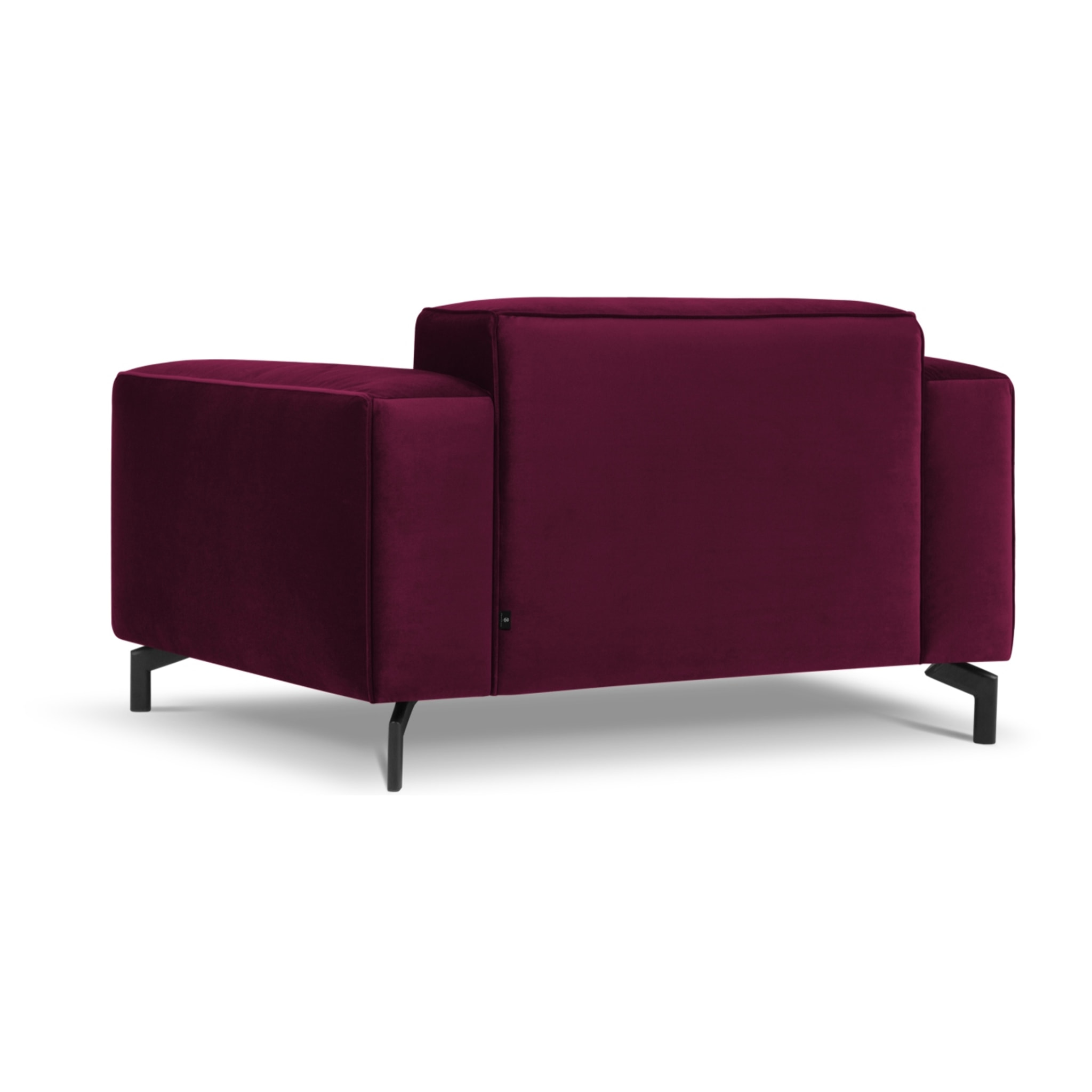 Fauteuil xl "Paradis" en velours rouge foncé