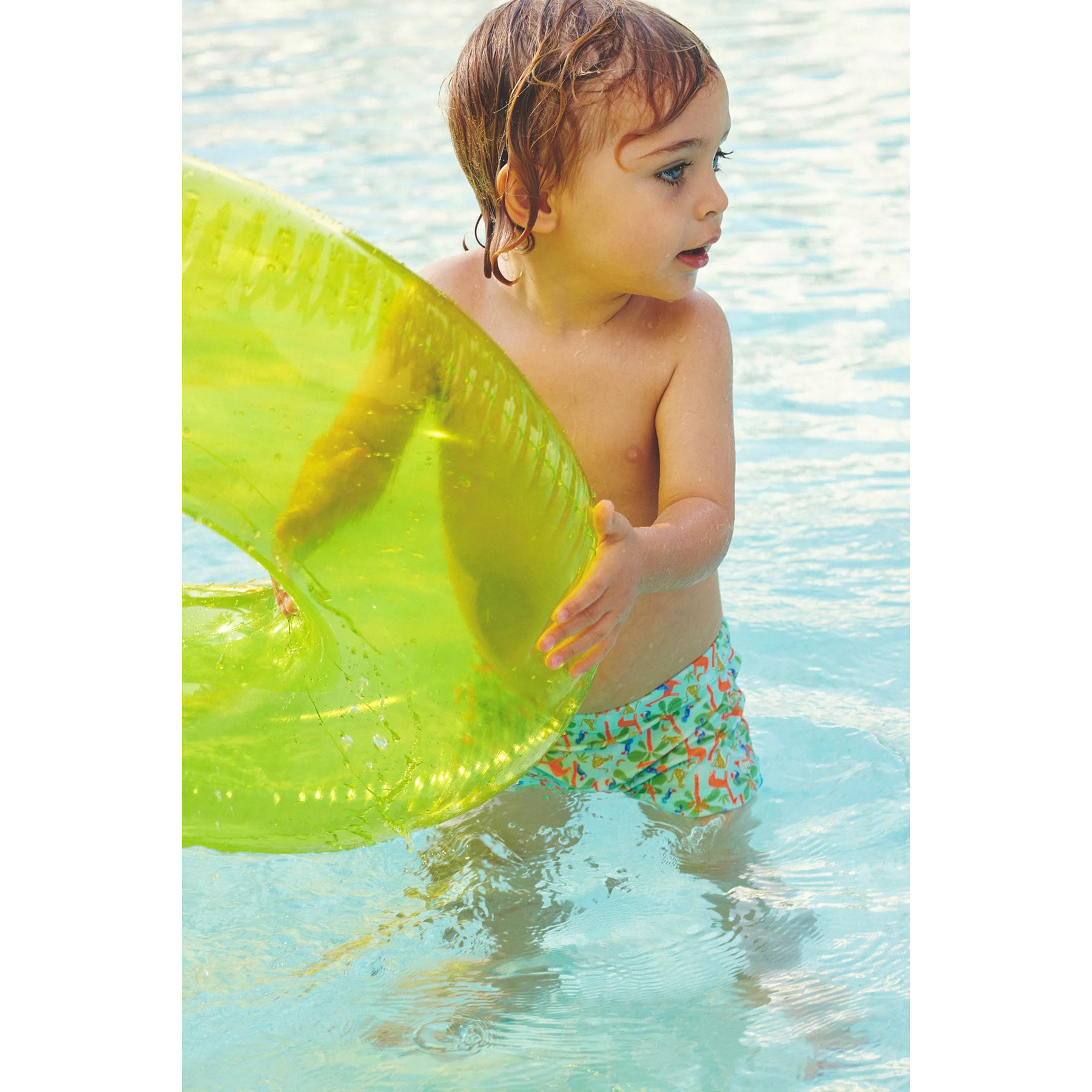 Costume boxer da neonato con stampa palme