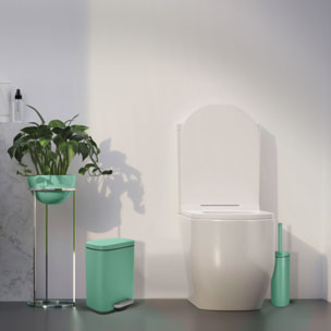 Set Poubelle à  pédale 5L & Brosse Wc AKIRA Vert mat Spirella