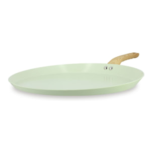 Galetière 32cm avec revêtement céramique céladon -tous feux COLORAMA