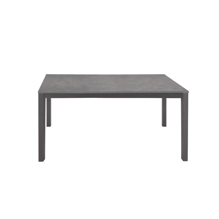 Tavolo SANREMO grigio in metallo allungabile 110x70 cm - 160x70 cm