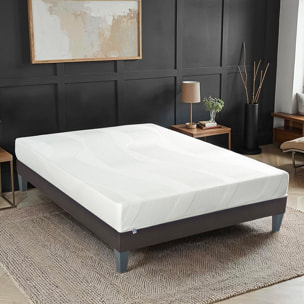 Ensemble Matelas Paris & Sommier KIT15, 24 cm, Mémoire de Forme, technologie Tri-Lattes, Soutien Ferme
