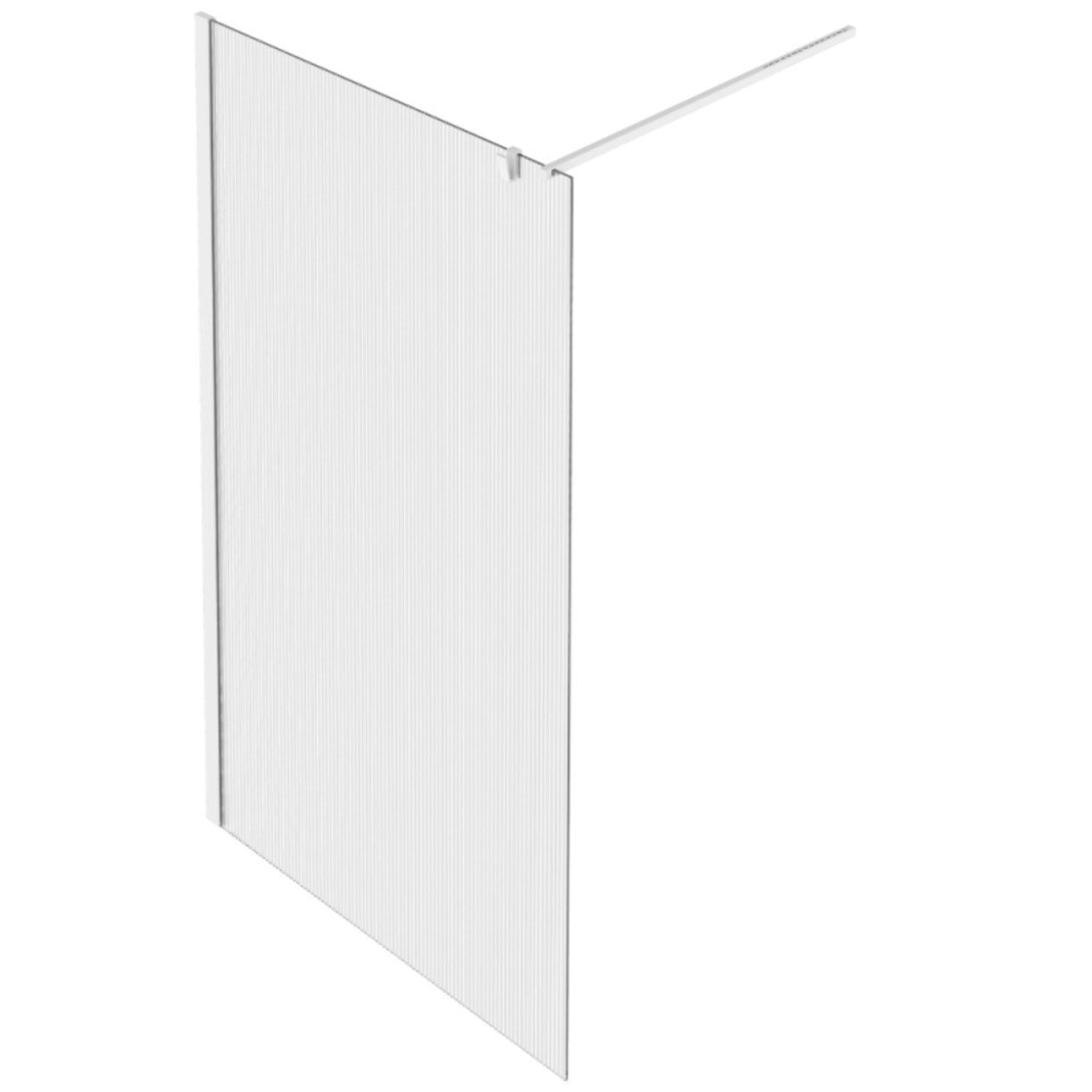 Paroi de douche Contra flute 90cm + kit profilé Blanc mat