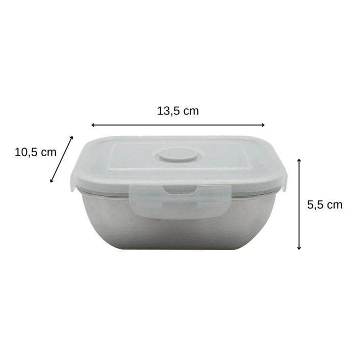 Lunch box en inox compatible micro-ondes Fackelmann