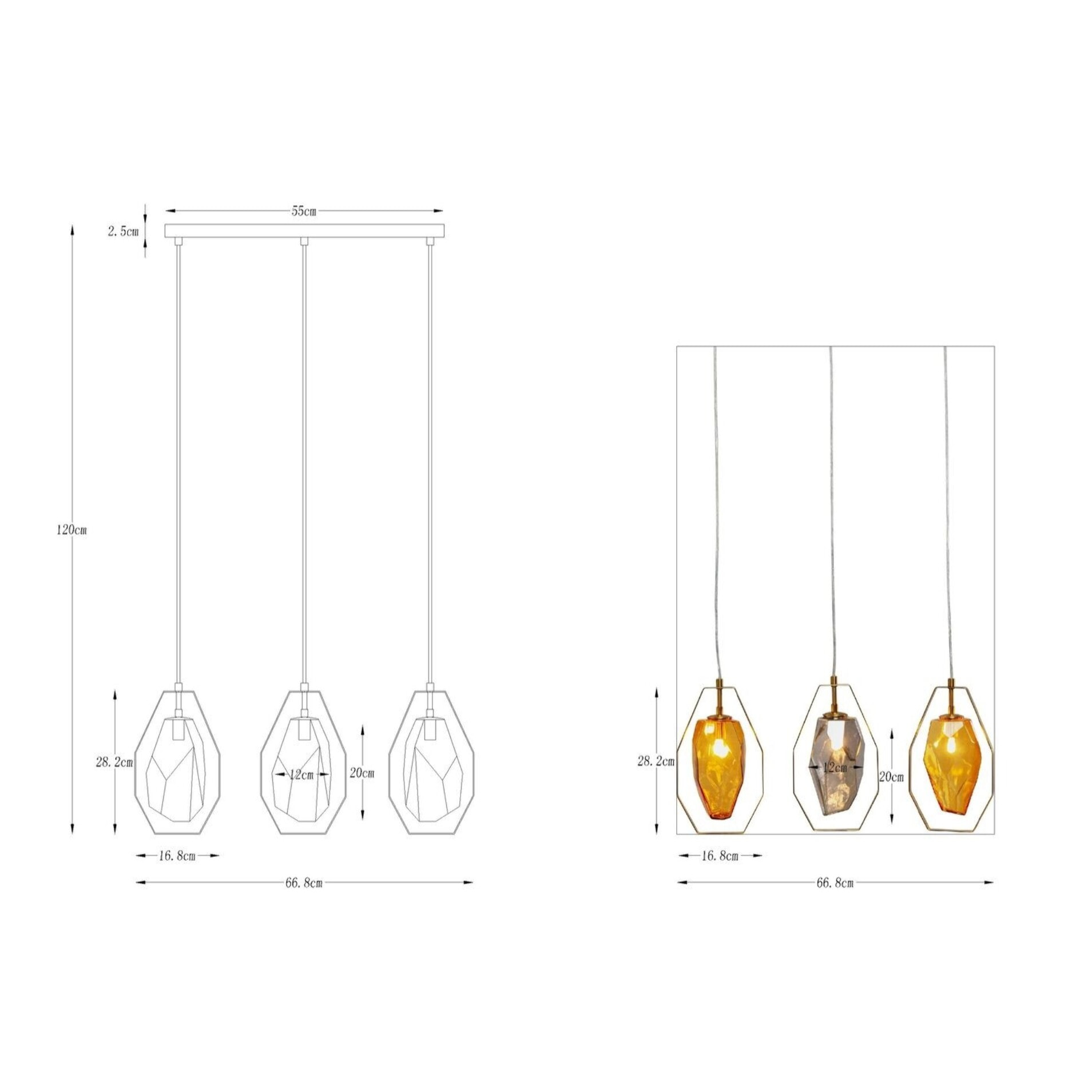 Suspension Diamond Fever 67cm noire Kare Design