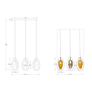 Suspension Diamond Fever 67cm noire Kare Design