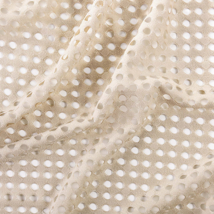 Voilage maille ajourée à oeillets - Naturel