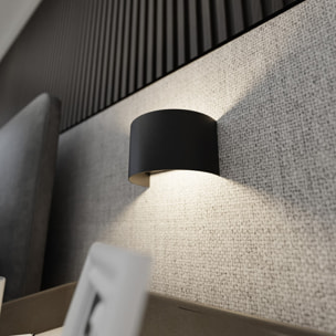 Lampada da parete FOLD in acciaio nero opaco