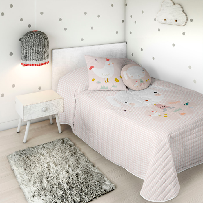 Haciendo el Indio - Colcha Bouti Estampada - Reversible - Infantil - 100% Algodón - 70 gr/m² - Granja