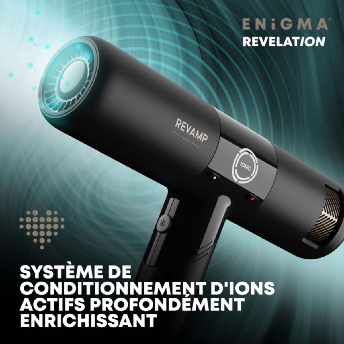 Sèche cheveux REVAMP Ionique Progloss Enigma révélation