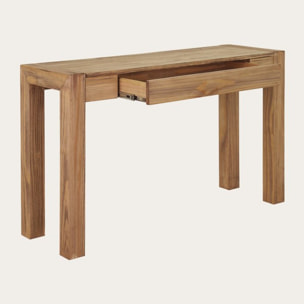 Meuble d'entrée Hiba -bois massif d'araucaria-couleur lixa 120 x 75 x 35 cm