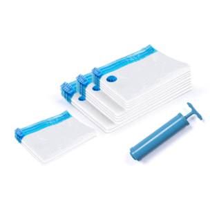 Housses sous vide + pompe - Lot de 12
