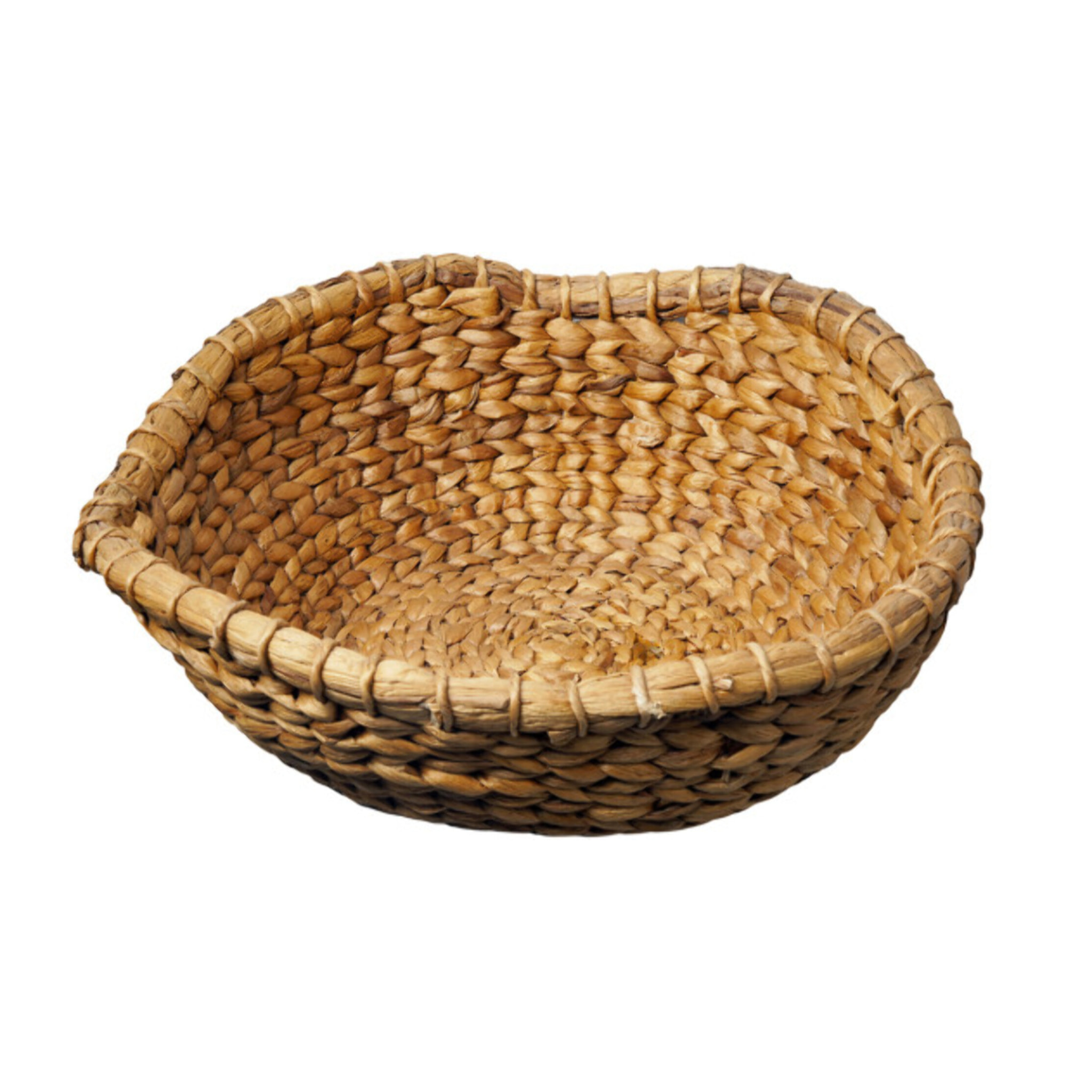 Panier décoratif rond en jacinthe d'eau 42 cm - MAUD