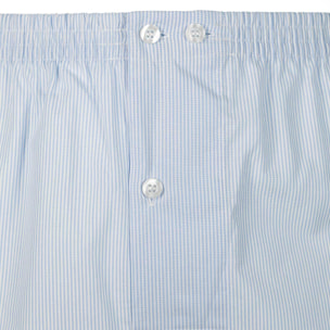 BOXER GRINO cotone riga celeste e bianca
