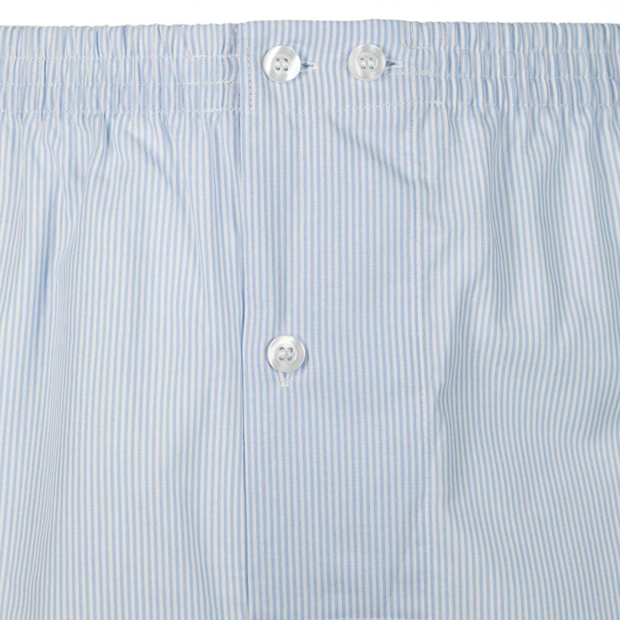 BOXER GRINO cotone riga celeste e bianca