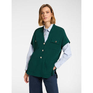 Elena Mirò - Chaleco largo con botones - Verde