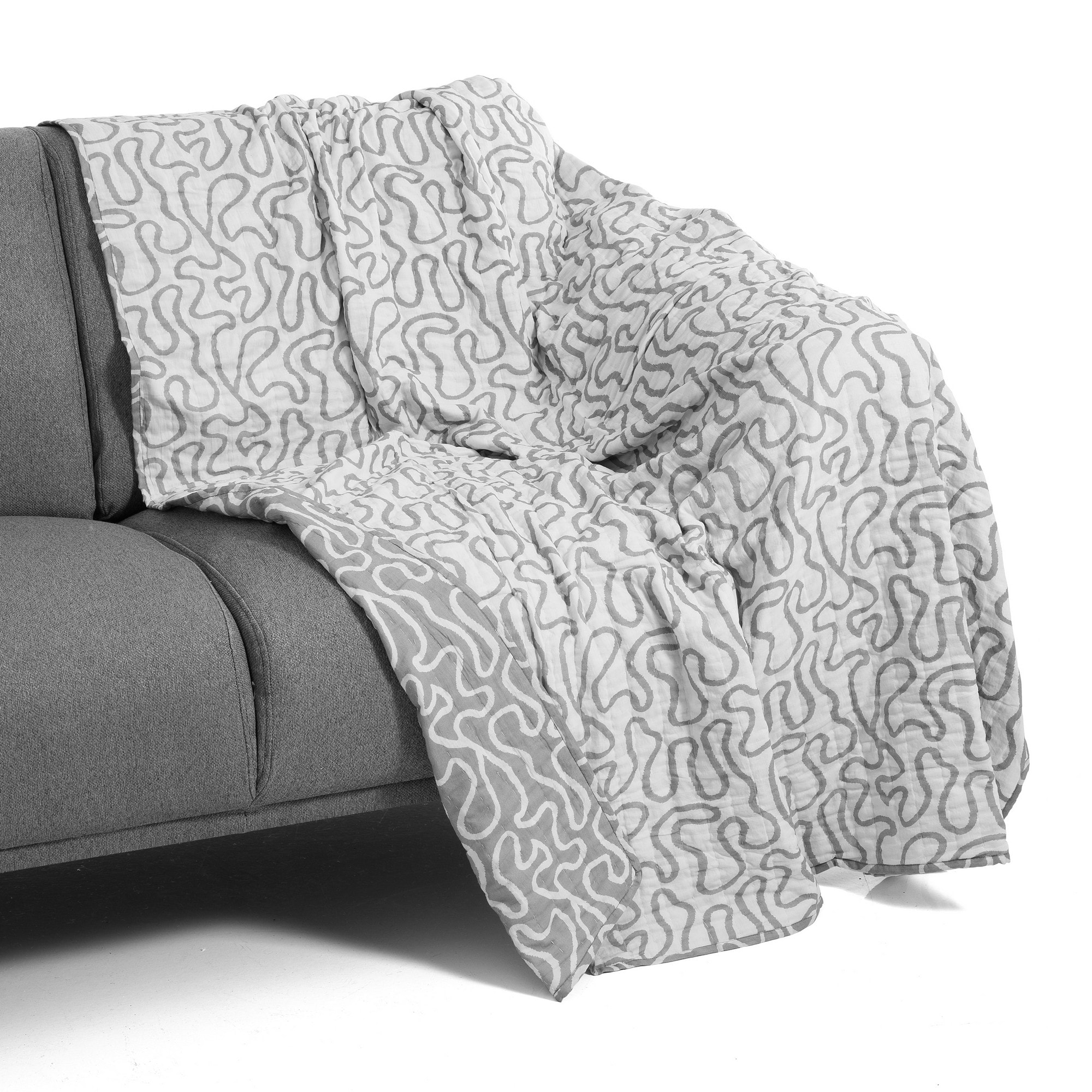 Tomasucci TANGLE 1 plaid en coton Gris