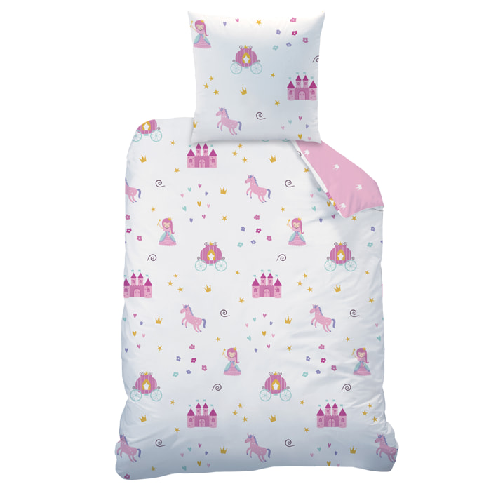 Parure de lit imprimée 100% coton, MERVEILLE