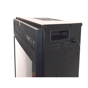 Cheminée électrique 2kW en verre trempé plat avec télécommande et flamme réglable