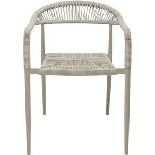 Chaise de jardin avec accoudoirs Palma beige Kare Design
