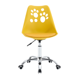 Set Da 4, Sedia Samira In Polipropile Ambrato Con Cuscino per soggiorno, cucina e arredo bar