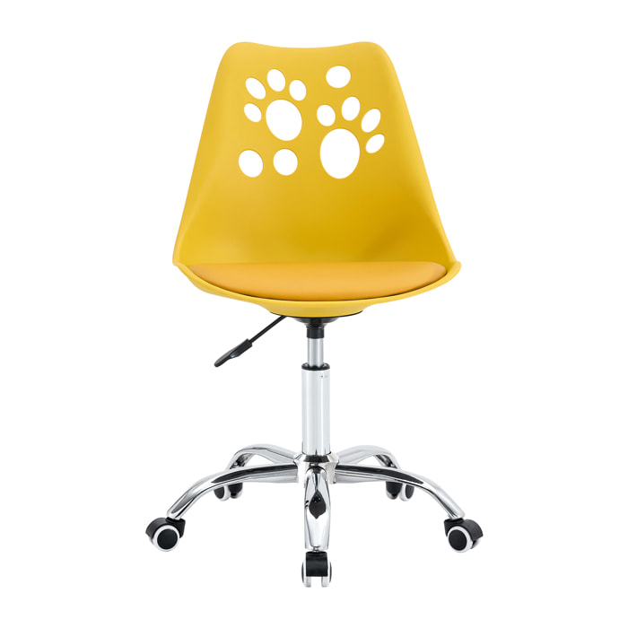 Set Da 4, Sedia Samira In Polipropile Ambrato Con Cuscino per soggiorno, cucina e arredo bar