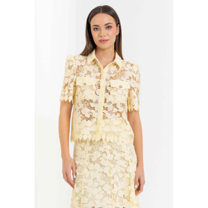 Kocca - Camicia cropped pizzo Donna