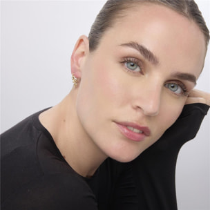 Pendientes acabado oro amarillo de 18k y Circonita Brillante