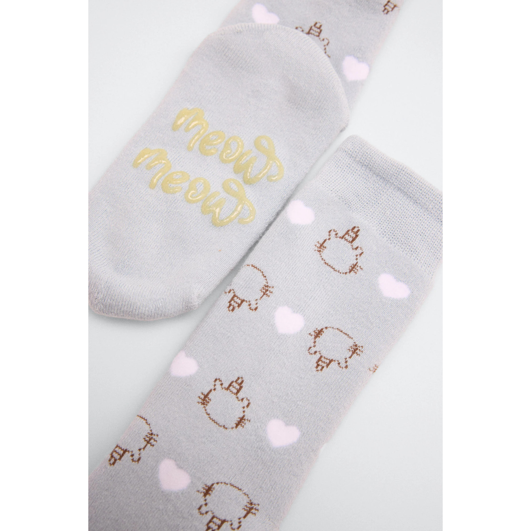 Confezione da 3 calzini termici antiscivolo per bambini Meow