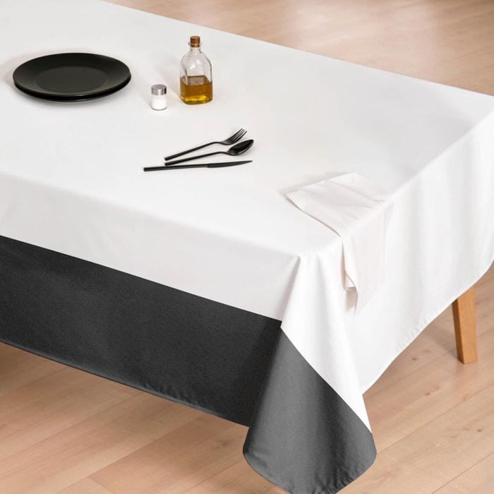 Nappe anti-taches LYON NOIR - en 100 % coton