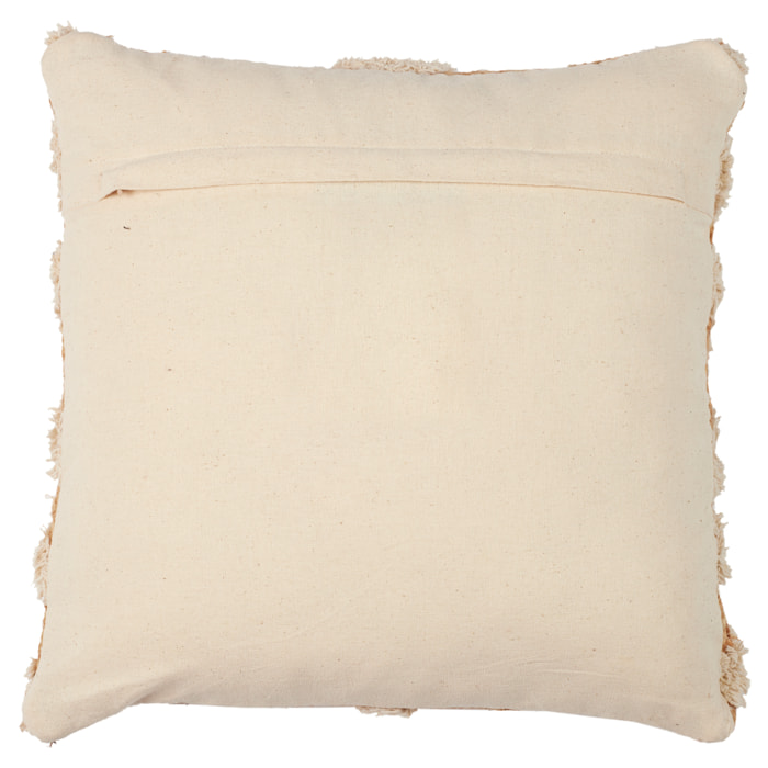 Coussin - HOME DECO FACTORY - Beige - Coton et Jute Tufté - Graphisme Géométrique