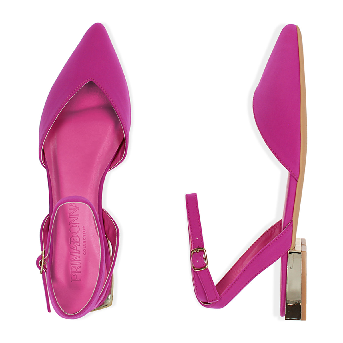 Bailarinas slingback fucsias de lycra