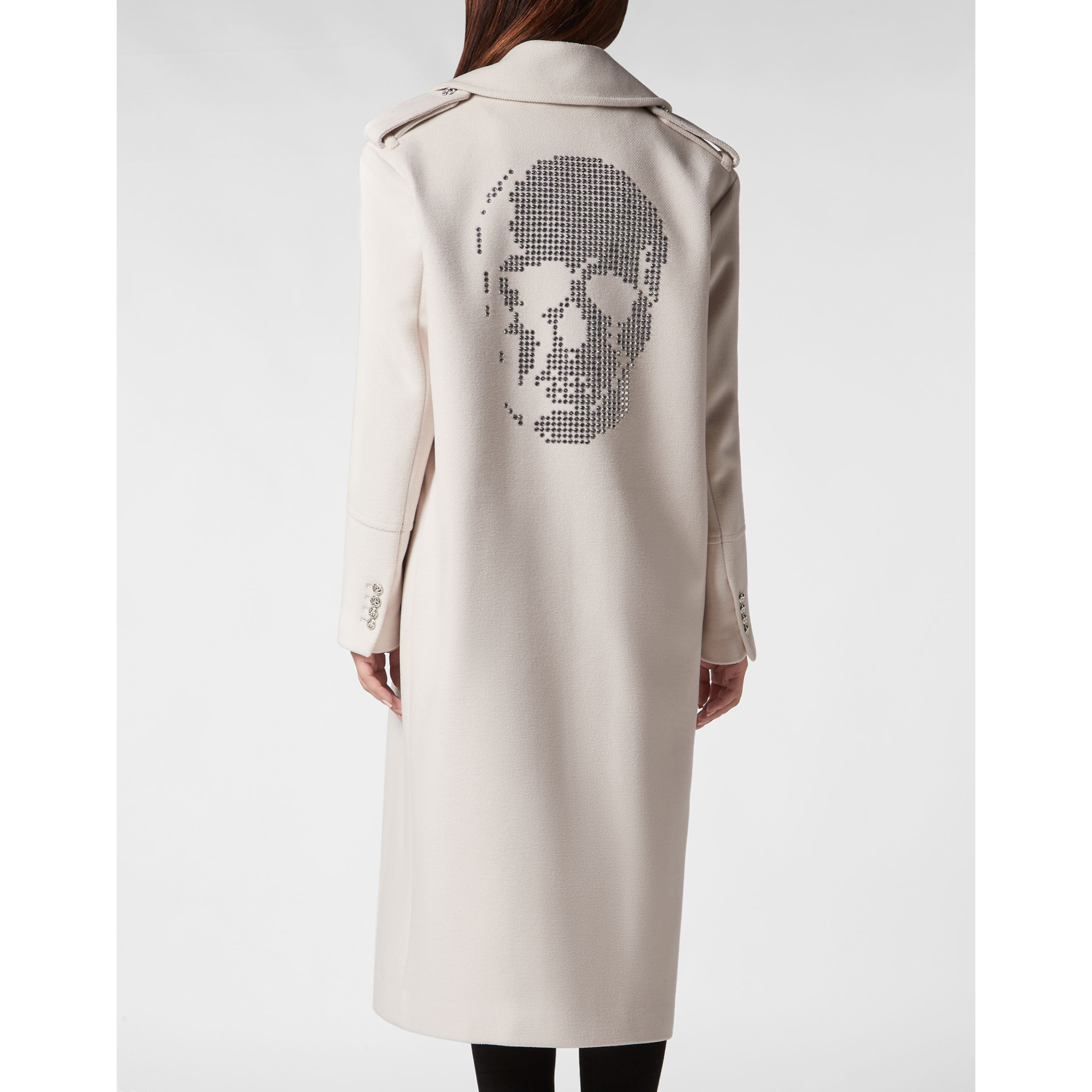 PHILIPP PLEIN COAT LONG SKULL