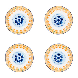 Assiette NAPOLI Ø20cm - 4 pièces - Agrume