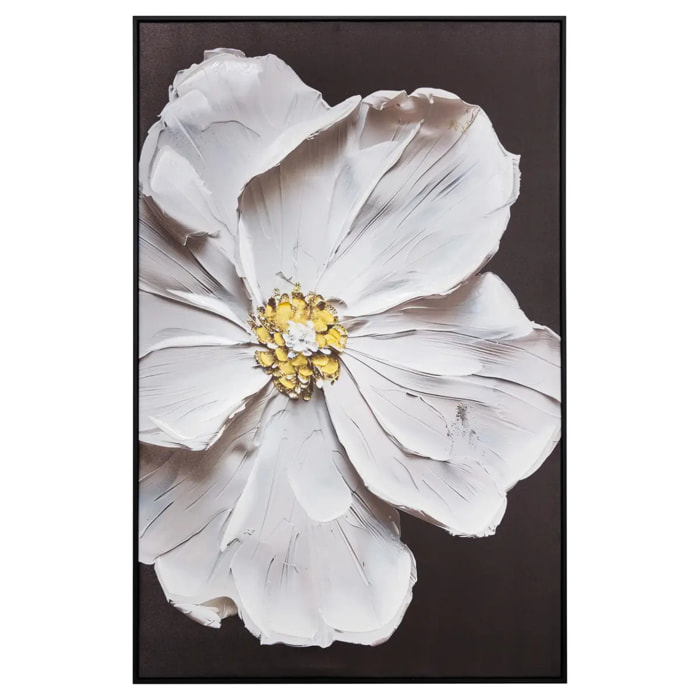 Toile peinte encadrée Mao noir et blanc 116x75cm