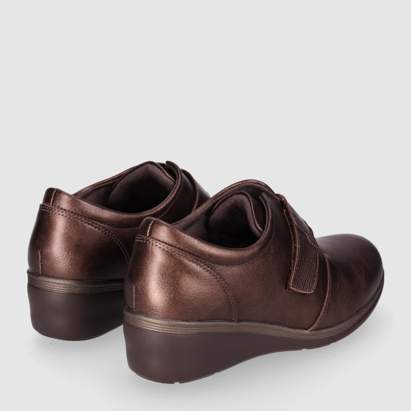 Zapatos de Piel - Bronce - Tacón: 3 cm