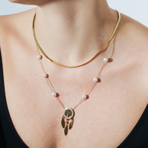 Collar Anthori acabado oro amarillo 18k