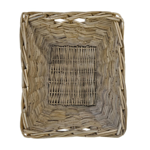 Grand panier H. 42 cm en kubu naturel tressé - EDWIN