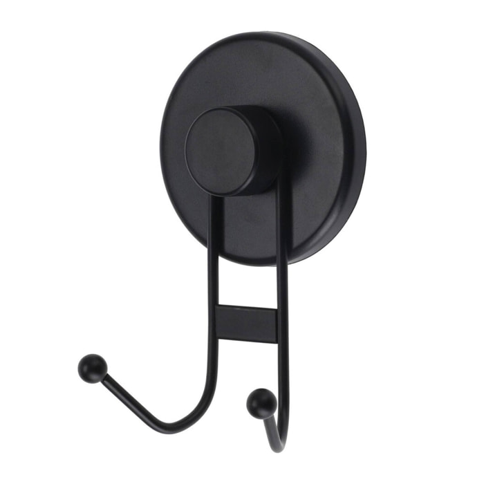 Well home gancho de hierro con abs y tapa de succión color negro